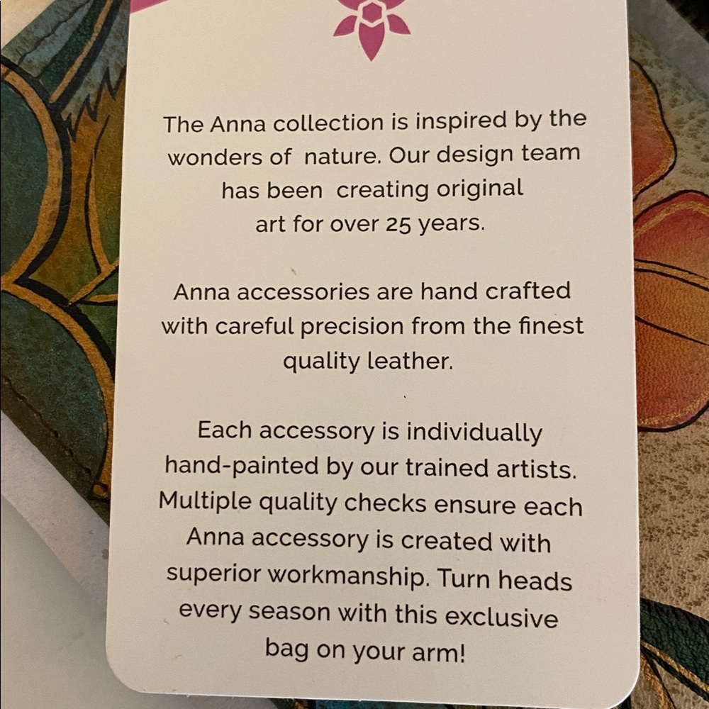 BNWT Anna by Anuschka handpainted leather Wristlet - Picture 9 of 9